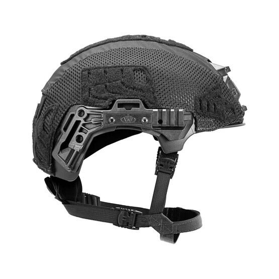 EXFIL Carbon/LTP Rail 3.0 Helmet Cover in Black from Team Wendy has loop patches for outer attachments